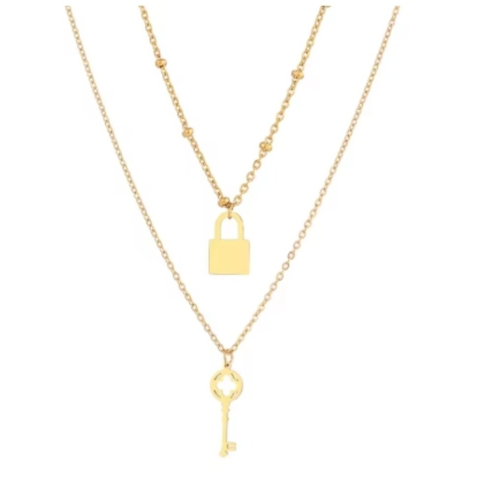 Women's Gold Necklace, Layered Necklace, Gold Jewelry, Women's Gift Idea, Gold